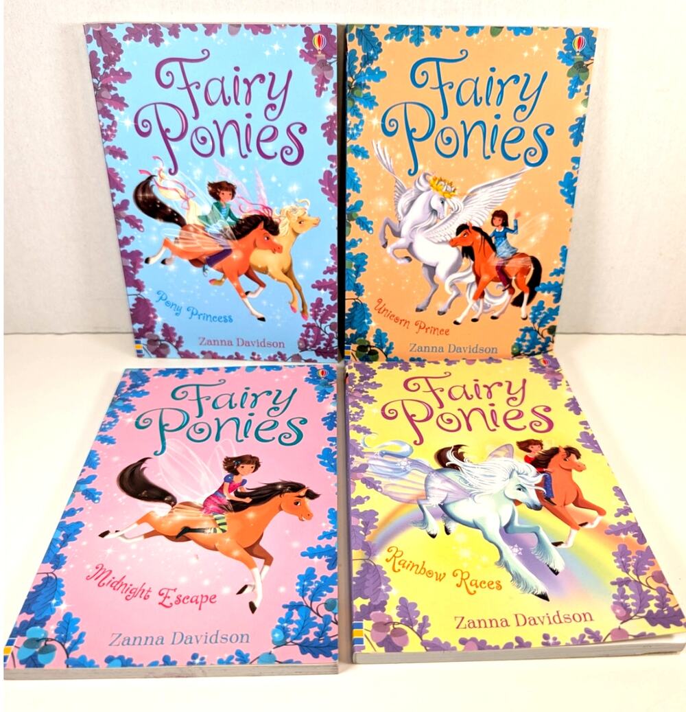 Fairy Ponies Zanna Davidson 4 Book Lot Usborne Pony Princess Unicorn Prince